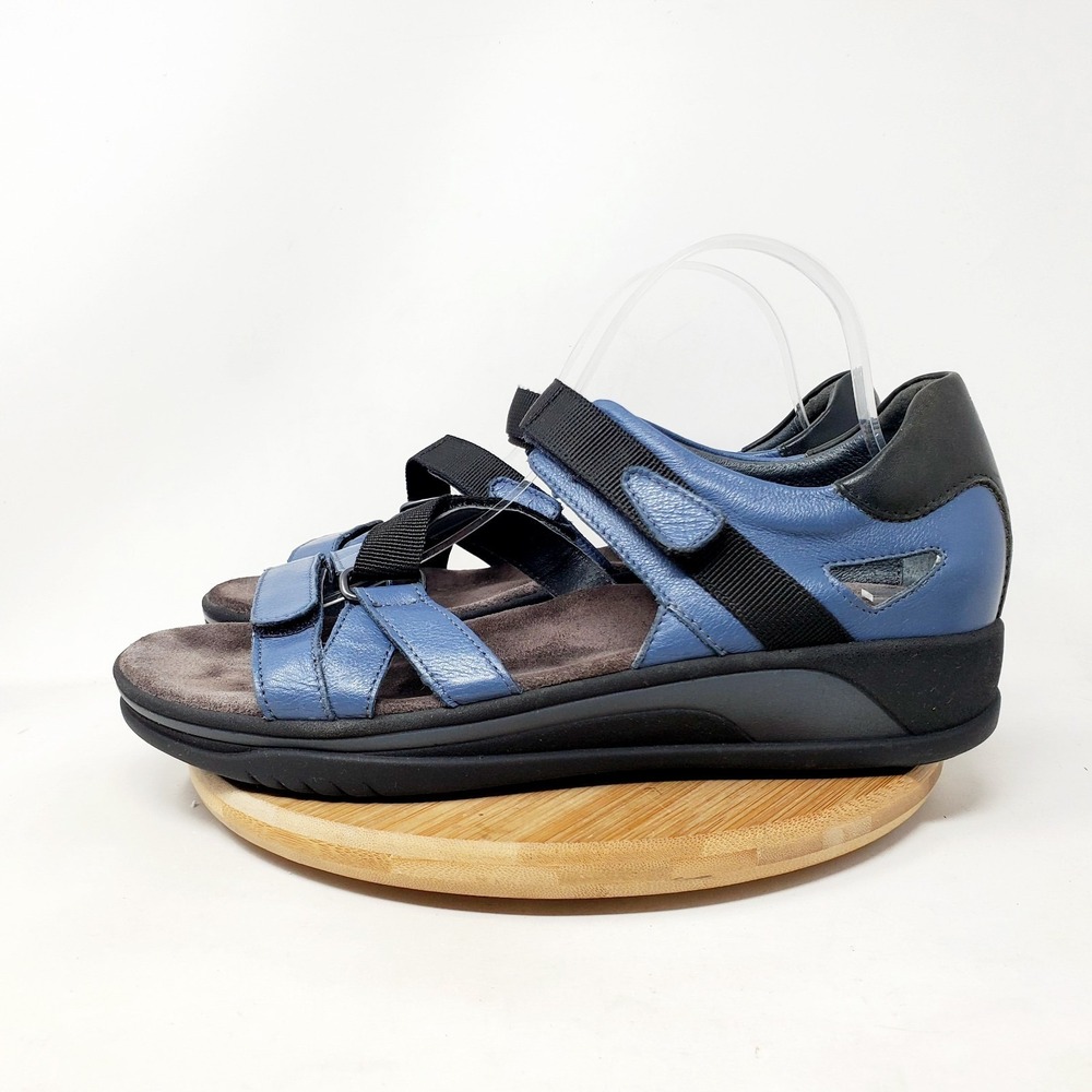 Wolky Desh Sandals Womens 43 Blue Leather Adjustable Straps Comfort Shoes
